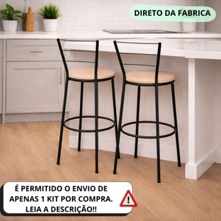 2 Banquetas Altas 3 arame área gourmet bistrô cozinha. americana em Oferta na Shopee