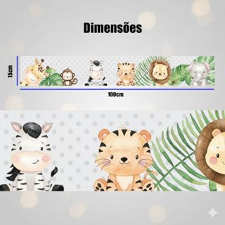 Faixa Decorativa Infantil P/ Quarto De Menino Safari Papel de Parede Promoção em Oferta na Shopee