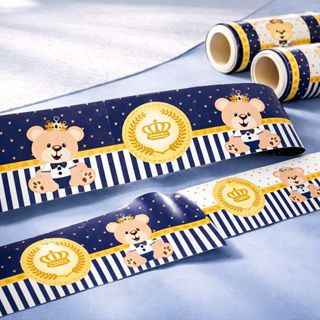 Faixa Decorativa Adesiva Urso Principe Azul Marinho Infantil P/ Quarto Criança Papel de Parede em Oferta na Shopee