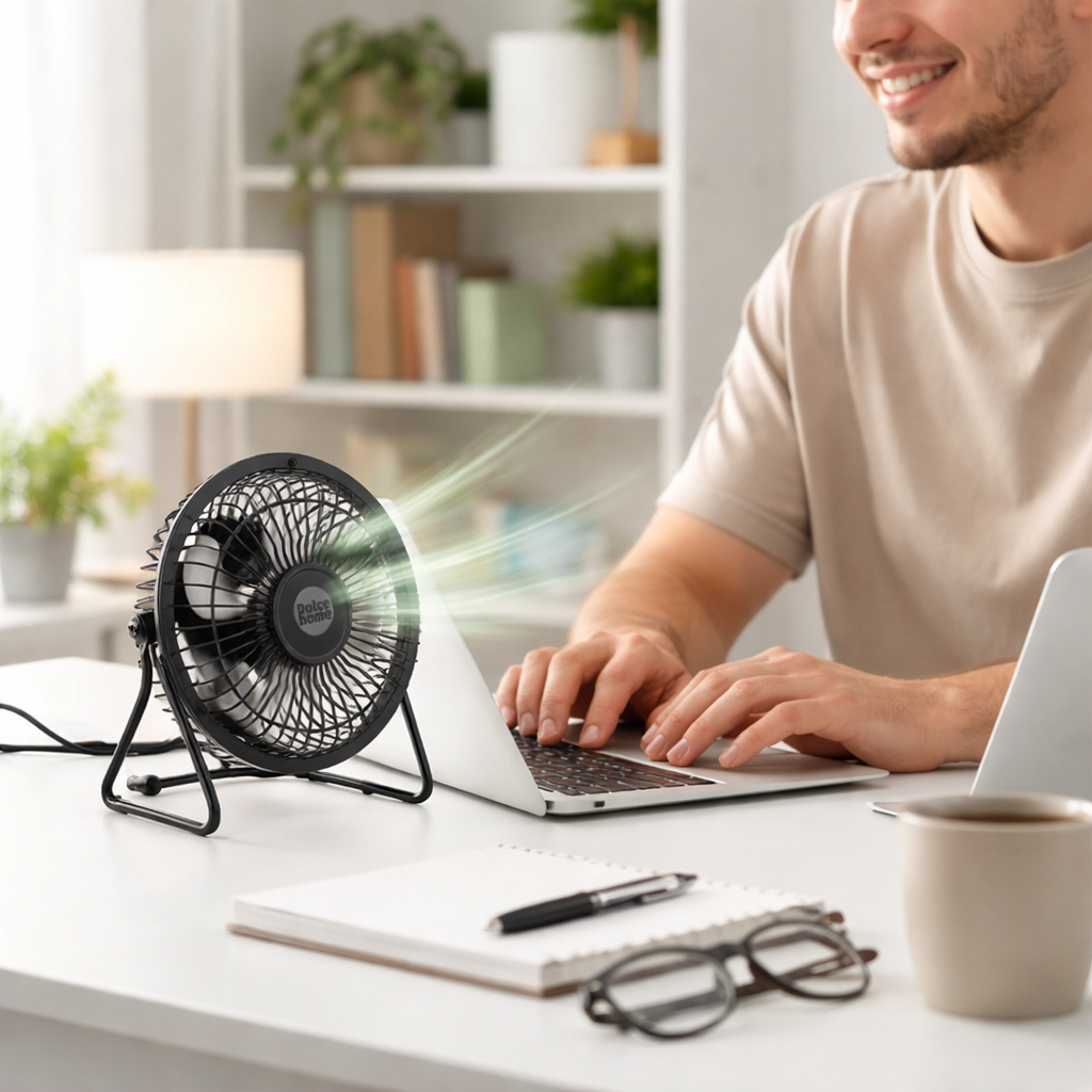 Mini Ventilador Usb Portátil - Ultra Silencioso de Mesa USB Compacto para Escritório — imagem 2 de 2