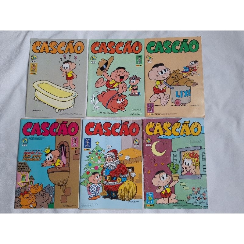 6 Gibi revistinhas turma da Mônica ( cascão) usadas