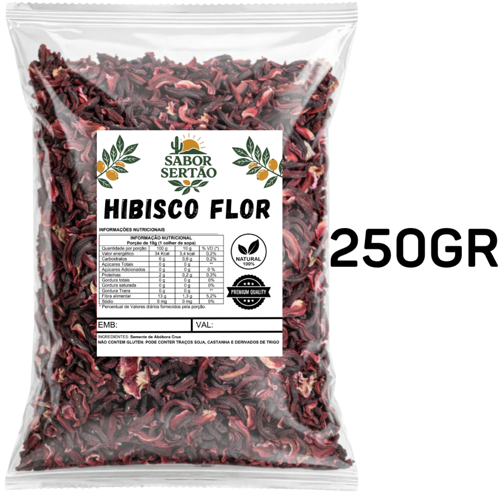 Hibisco Flor 250GR em Oferta na Shopee