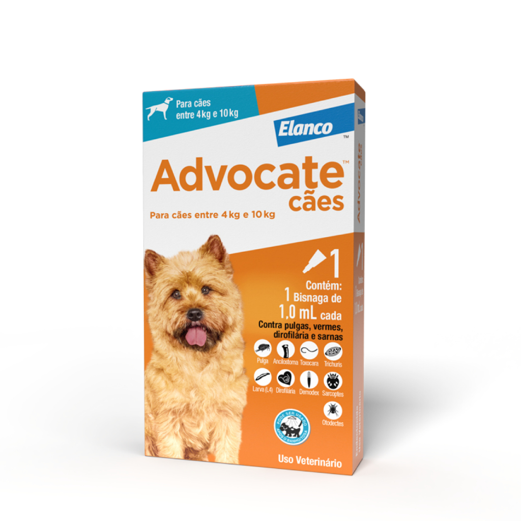 Advocate Elanco Antipulgas Para Cachorro 4 À 10kg 1 Pipeta em Oferta na Shopee