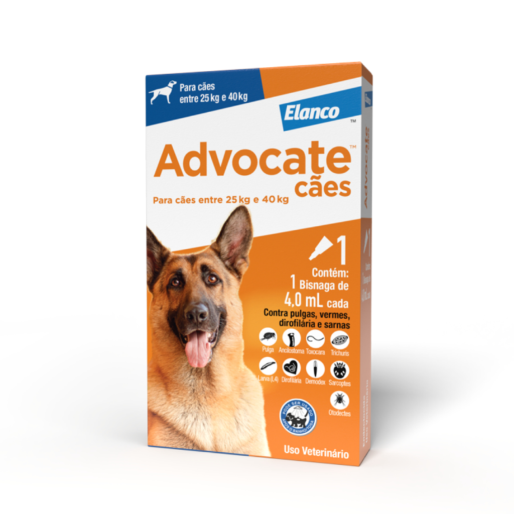 Antiparasitário para Pulga Elanco Advocate Cães de 25/40kg em Oferta na Shopee