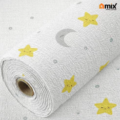 Rolo Papel de Parede 3D Texturizado Autocolante Infantil 2,80X0,50M