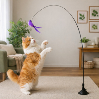 Brinquedo Varinha para Gato Passaro Passarinho Com Ventosa Brinquedo Interativo em Oferta na Shopee