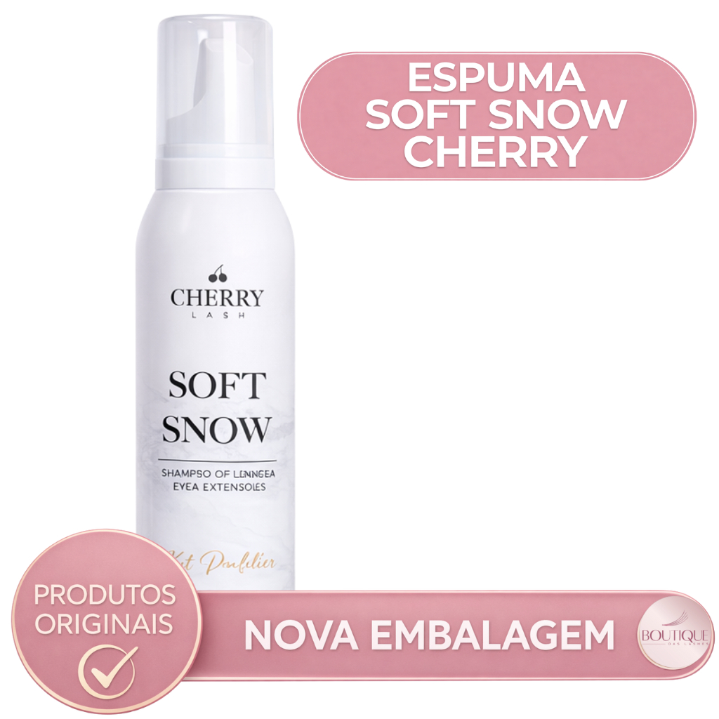 Espuma de Limpeza Cherry Lash Soft Snow para Extensão de Cílios 120ML em Oferta na Shopee