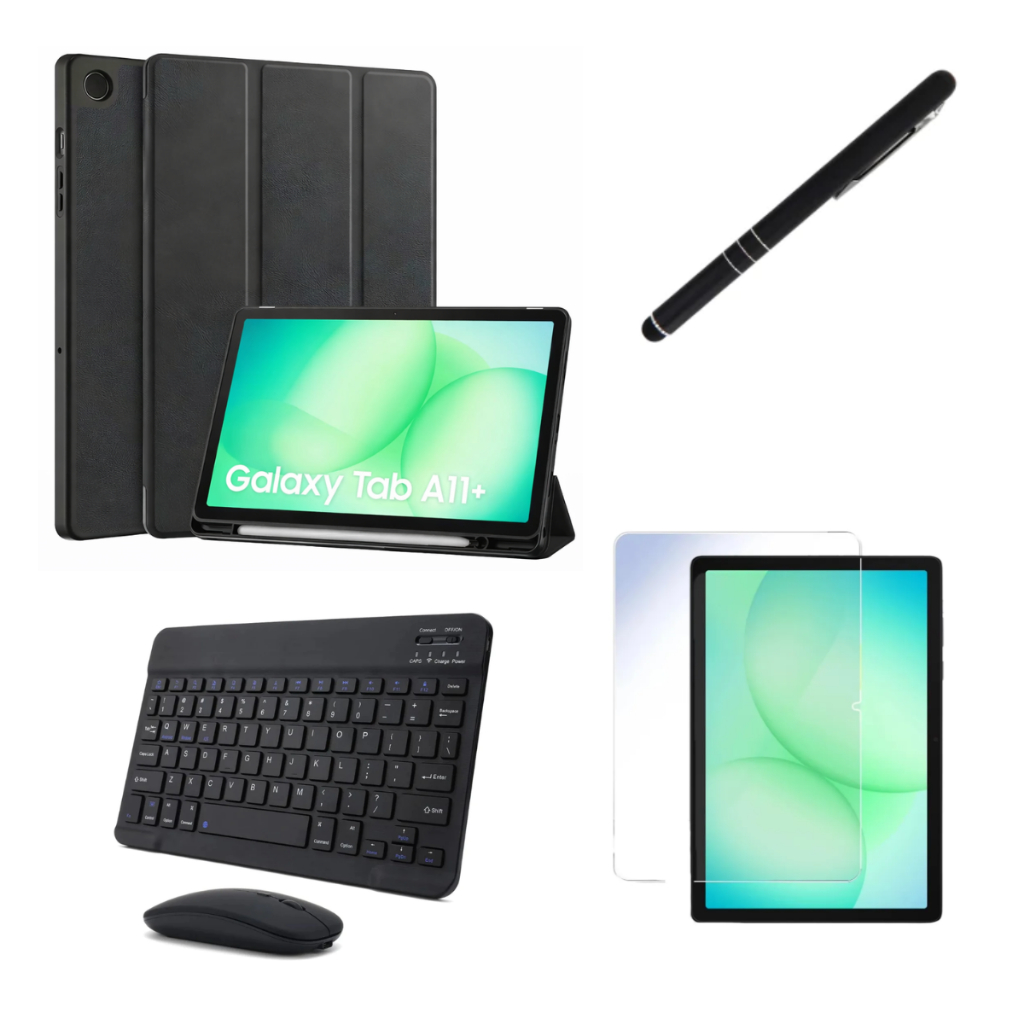 Kit Completo Capa Smart + Película + Mouse + Teclado Caneta Para Samsung Galaxy Tab A11+ A11 Plus SM-X230/X236 em Oferta na Shopee