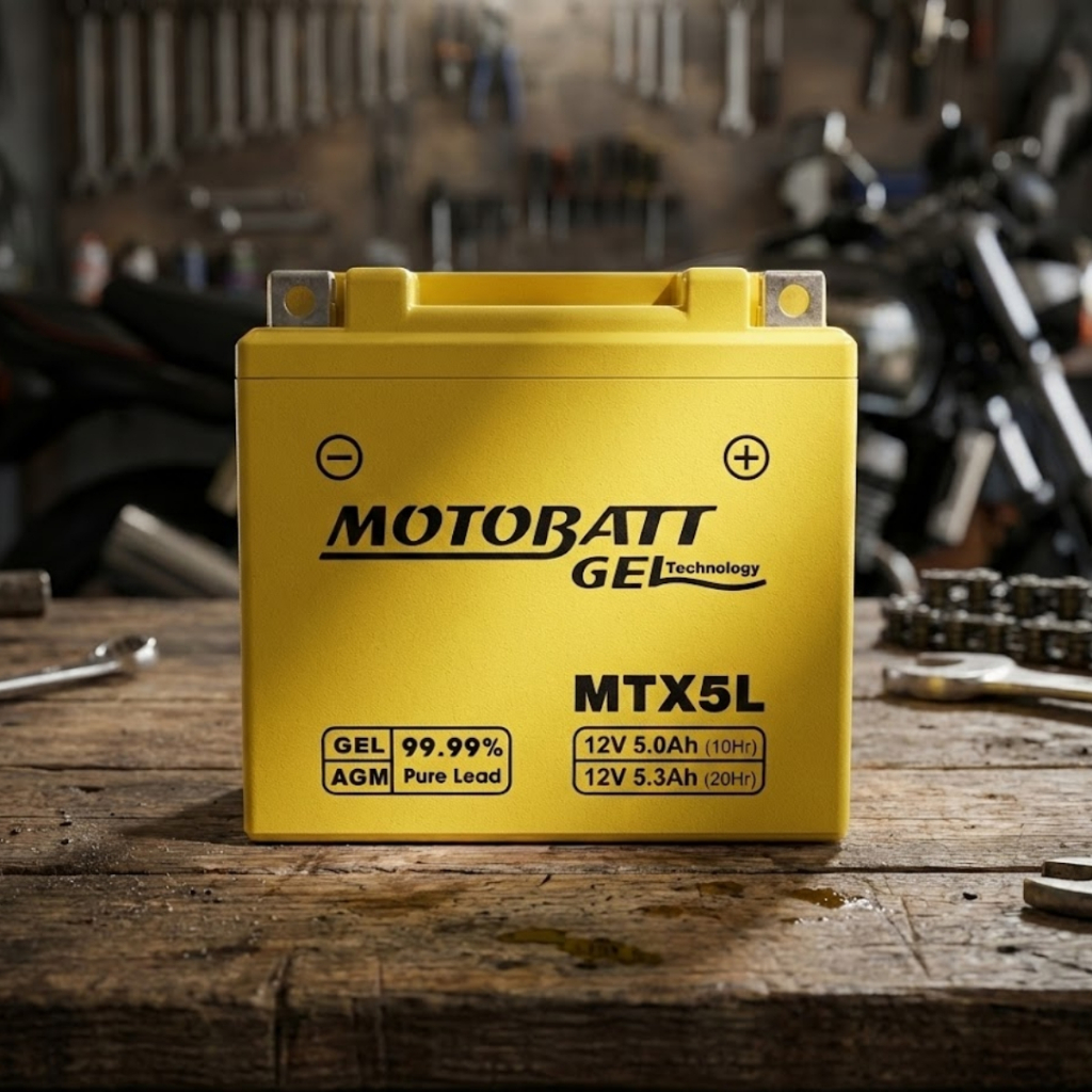 Motobatt Bateria 5ah Mtx5l Moto Honda Biz Cg 125 150 Titan NXR 150 YTZ7S YTX5L-BS