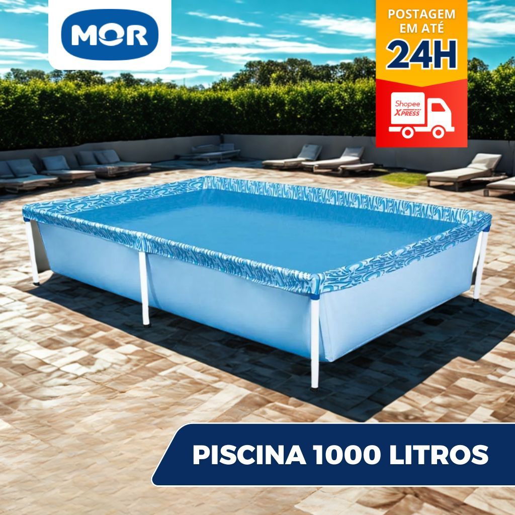 Piscina Retangular Pequena Mor 1000 Litros Portátil