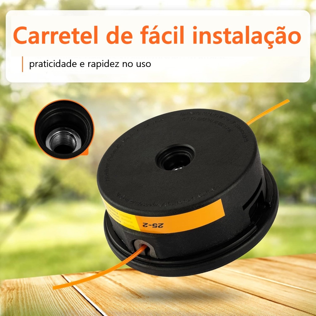 Carretel Fio Nylon Automático P/ Roçadeira Cabeçote Stihl Fs160 Fs220 Fs280 FS 290 Fs300 Fs380 Fs350