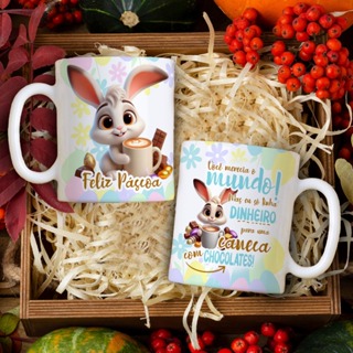 Caneca de Cerâmica Personalizada Tema Páscoa 2026 Frases em Oferta na Shopee