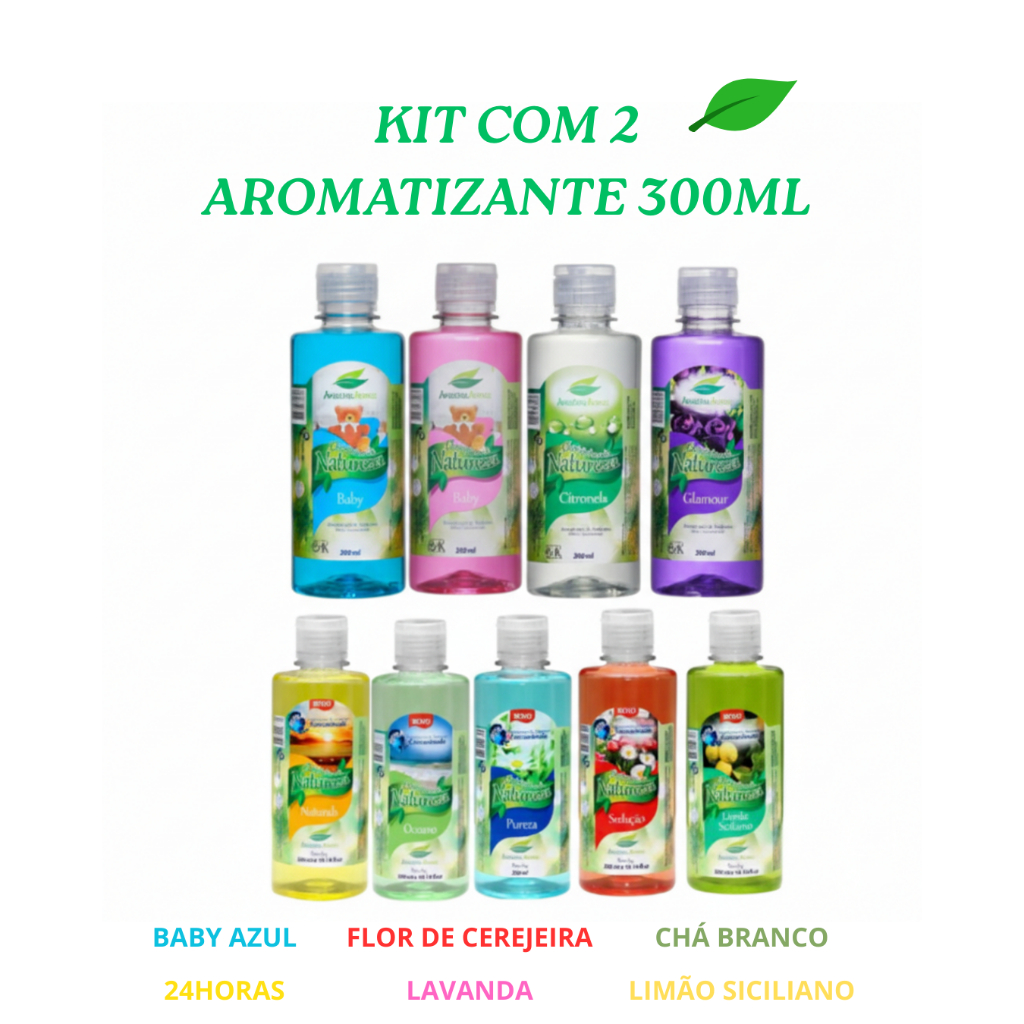 Kit 2 Aromatizante de Ambientes Ultra Concentrado 300ml - Amazônia Aromas