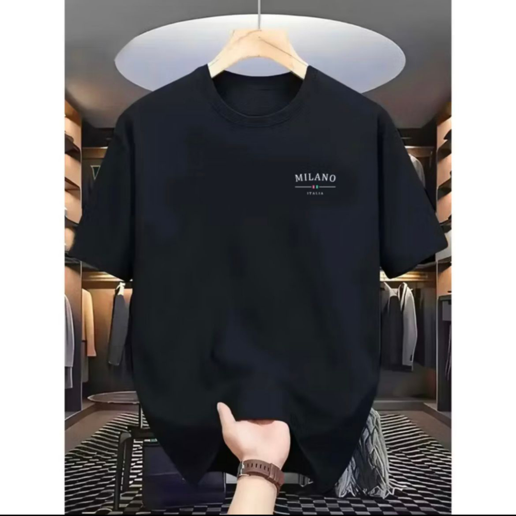 Camiseta Masculina Camisa Estampada Milano Blusa 100% Algodão Básica Manga Curta