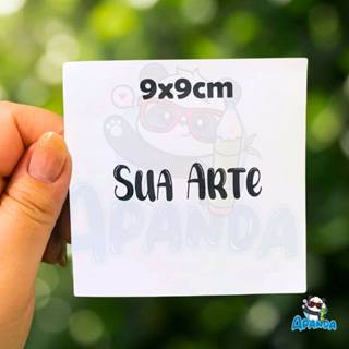 Adesivos Personalizados 9x9 cm Quadrado - Com Sua Logo ou Arte em Oferta na Shopee