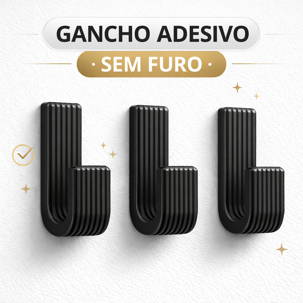 Kit Ganchos Adesivos Fortes Parede Suporte Resistente Toalhas Banheiro Cozinha Cabide Dupla Face 3M em Oferta na Shopee