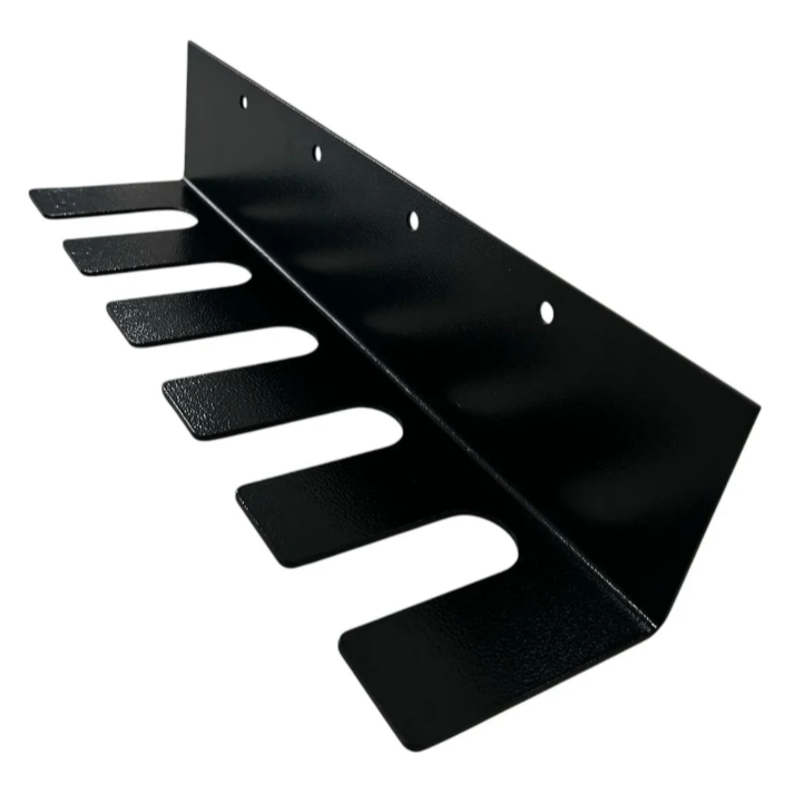 Suporte Fixo Parede Vertical Para 5 Barras Standard Olímpica Preto