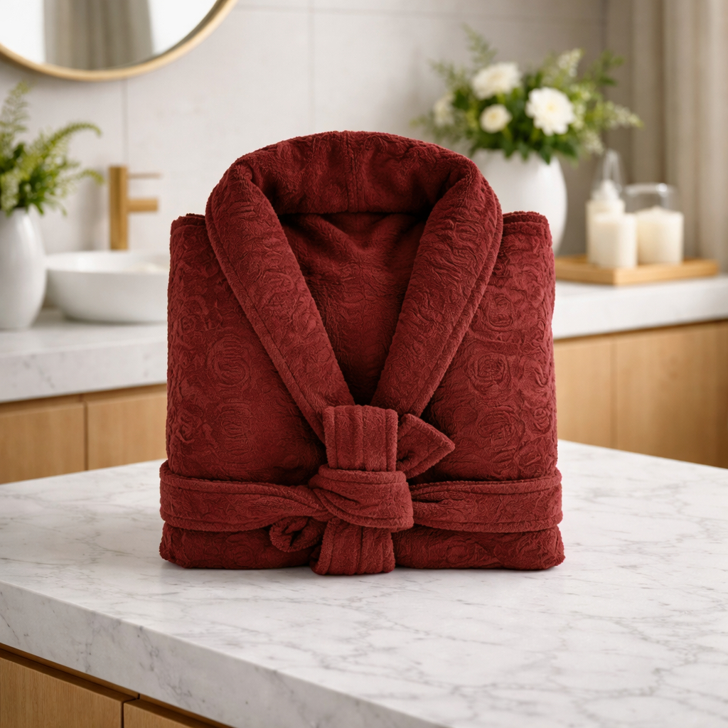 Roupão Lady Feminino para Frio Flannel Confortável Florido