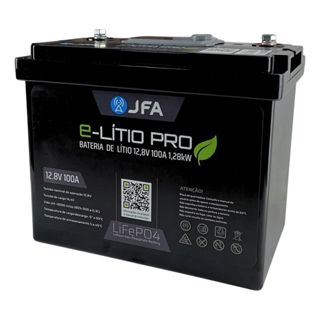 Bateria de Lítio JFA E-Litio Pro 100a 12,8v LiFePO4 BMS 5.000 Ciclos 12v em Oferta na Shopee