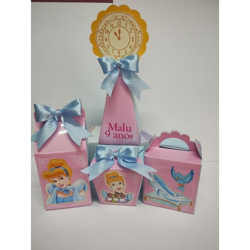 Lembrancinha Personalizado CINDERELA / CAIXINHAS PERSONALIZADA/PEGUE E MONTE