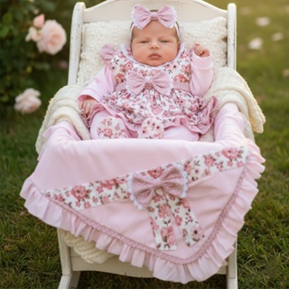 Saída de Maternidade Menina Isis Rosê Luxo Floral Delicada 05 Peças em Oferta na Shopee