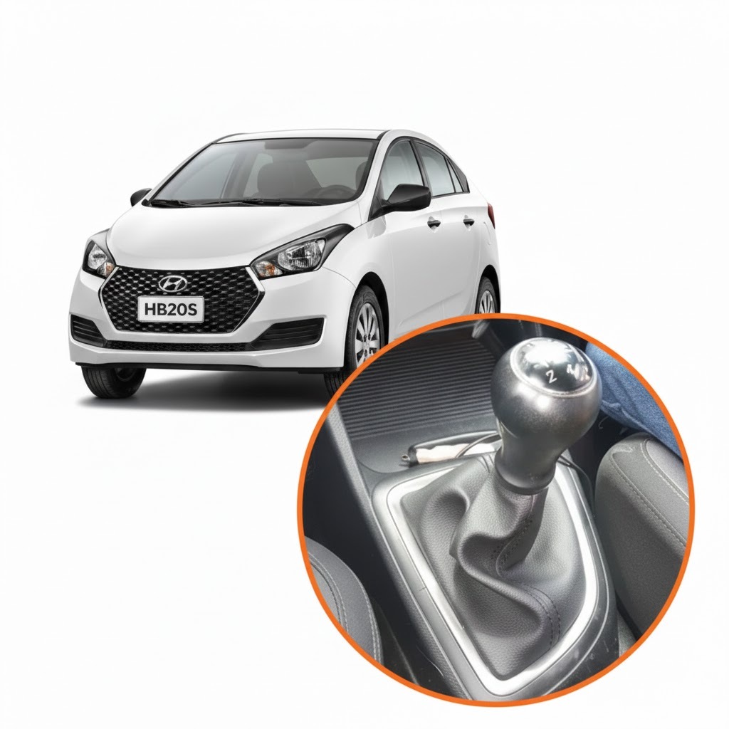 Coifa Câmbio manual Hyundai HB20 / HB20S 2012 2013 2014 2015 2016 2017 2018 2019  (Sem Base/Moldura)