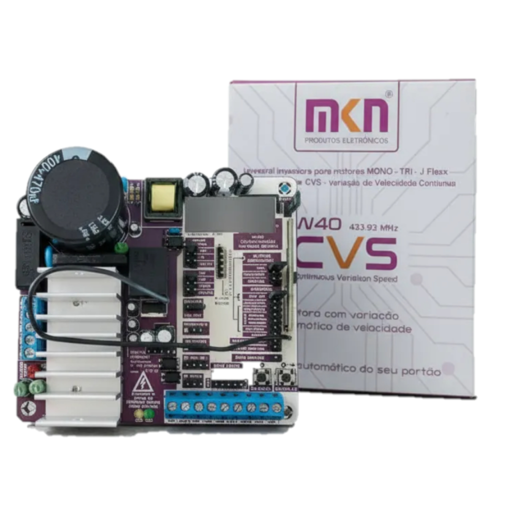 Central para Motor de portao Placa Inversora Mkn W40-cvs Mono Trifásico
