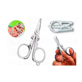 Mini Tesoura Aço Inox dobrável (Tesourinha Estilo Chaveiro)