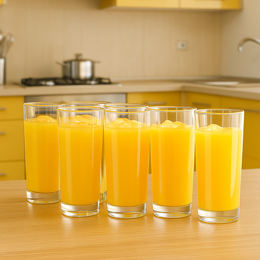 Jogo Copos Vidro Long Drink Multiuso Flamingo Cozinha Casa 255ml Ruvolo