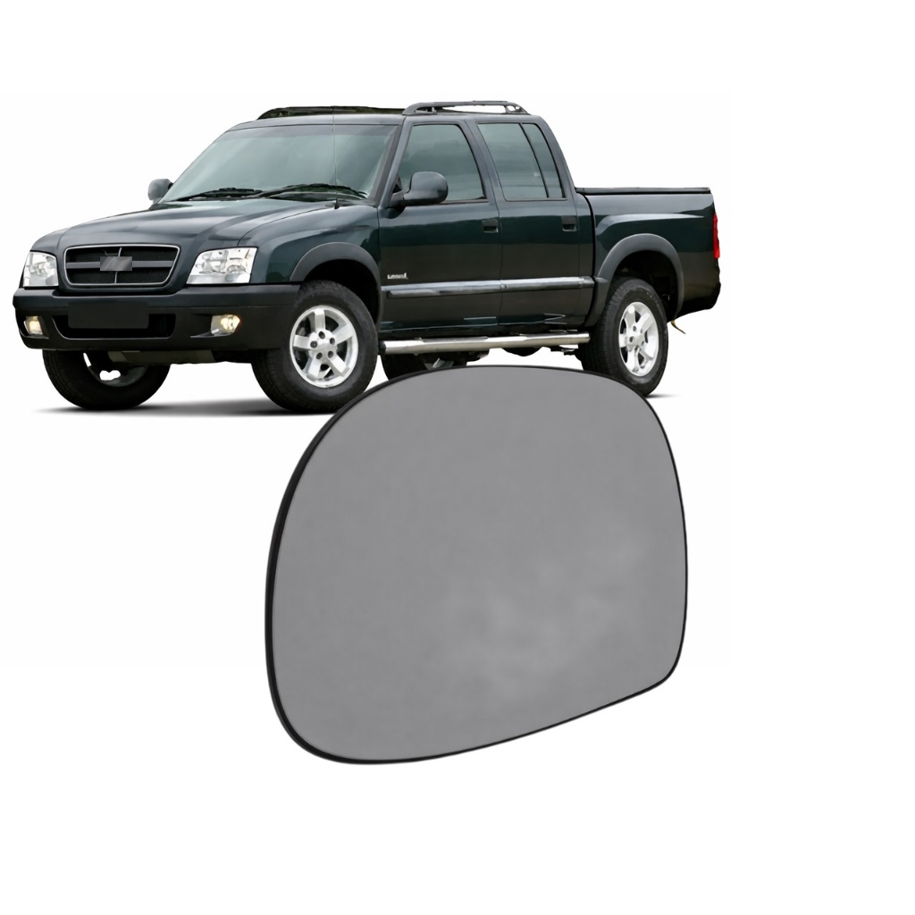 Vidro Lente Retrovisor S10 Blazer Silverado 95 A 12 ESQUERDO