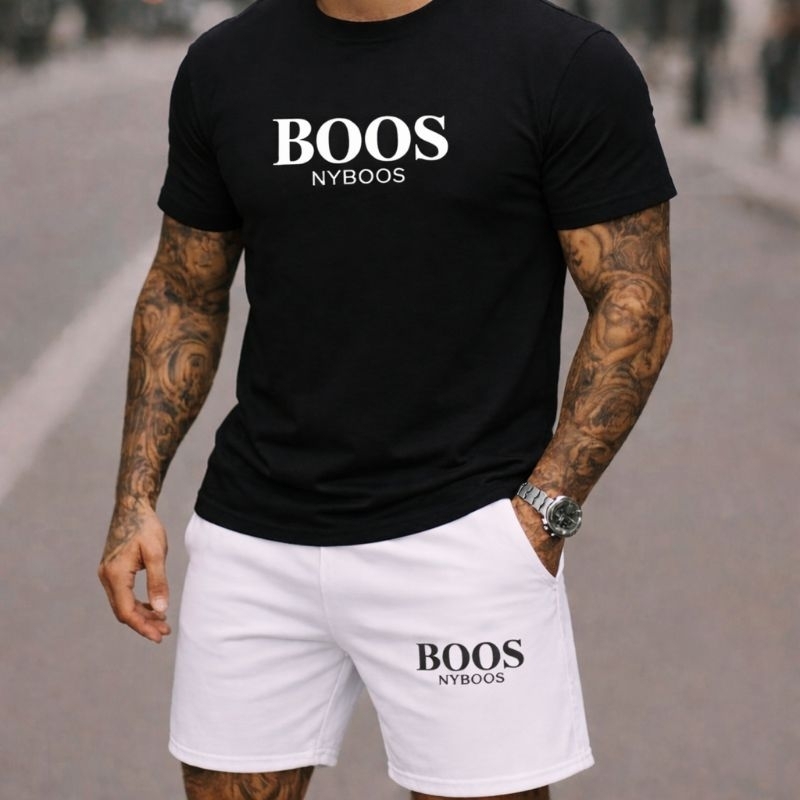 Kit Conjunto Camiseta e Short Tactel Super Estiloso e Confortável Academia ou Passeio de Muita Qualidade.