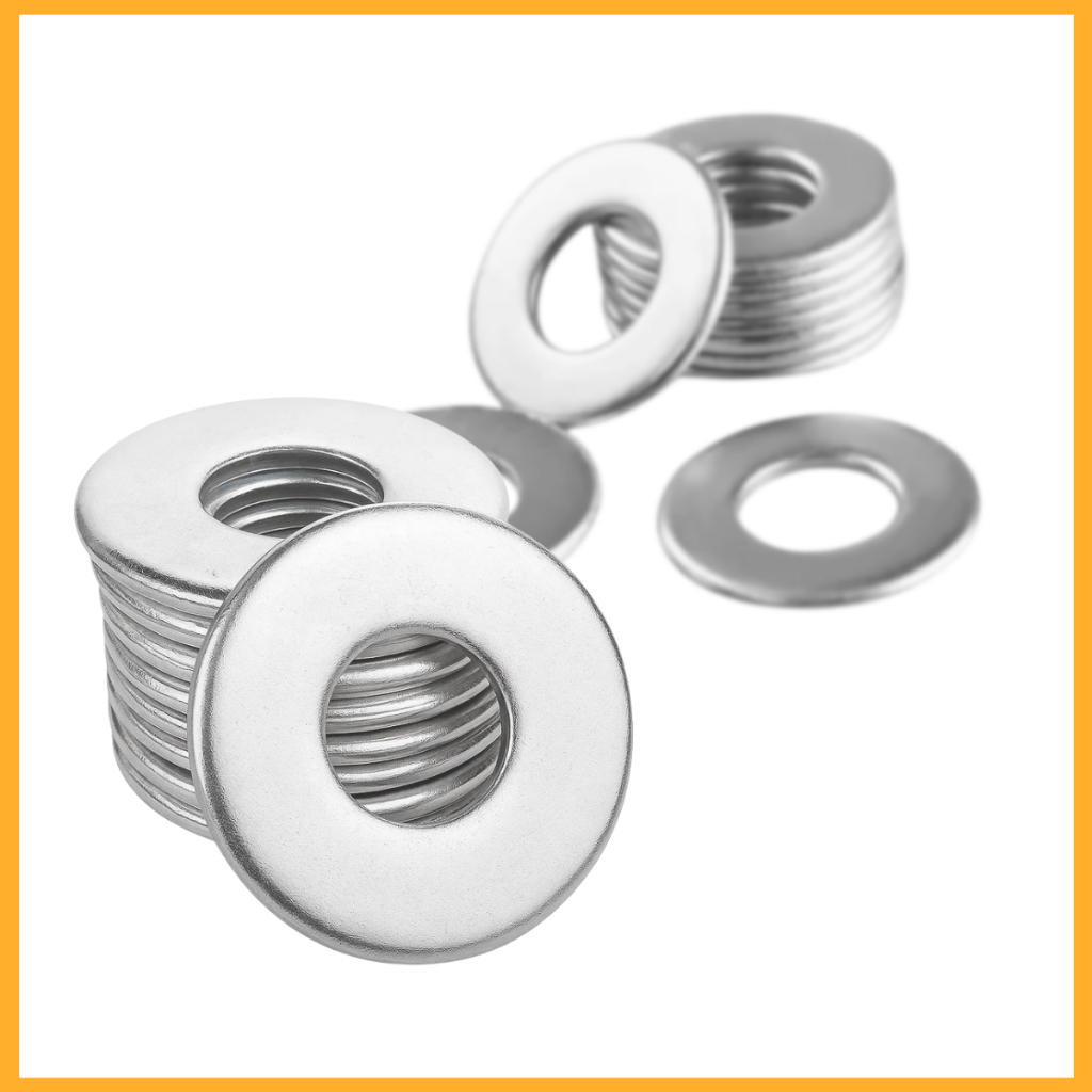 Kit 2kg Arruela Lisa 1/4 Zincada Parafuso Porca Fixação Estrutura Telha Construção Obra Metalon