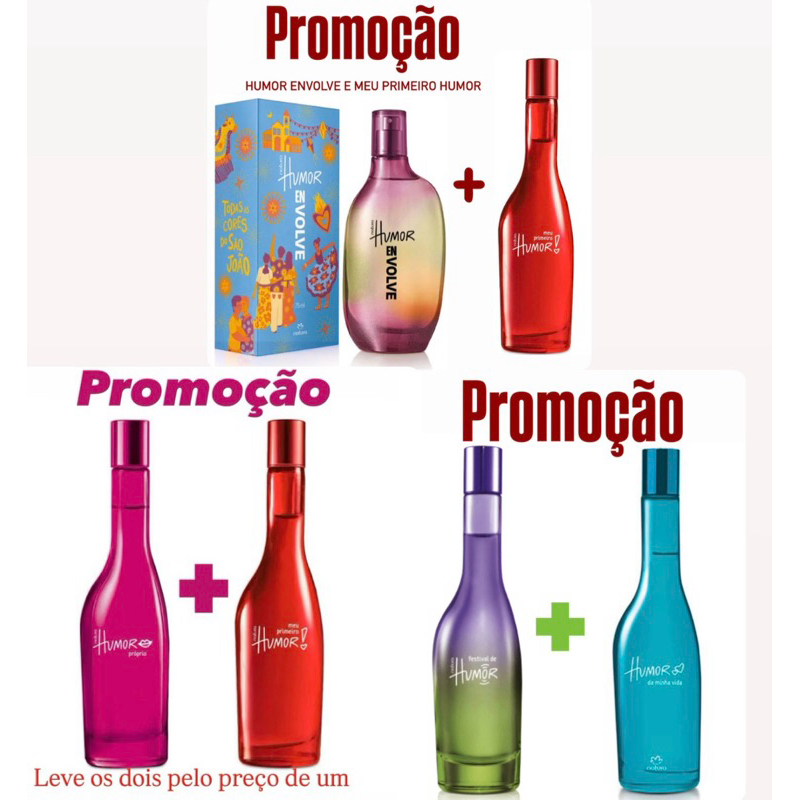 Humor Desodorante Colônia Feminino Natura 75ml cada escolha um kit Original e Lacrado em Oferta na Shopee