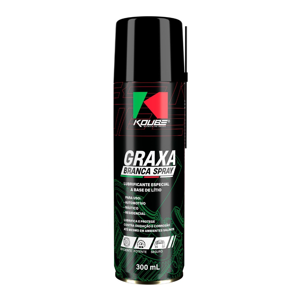 Graxa Branca Spray Alta Resistência Anticorrosiva Profissional Elimina Ruídos