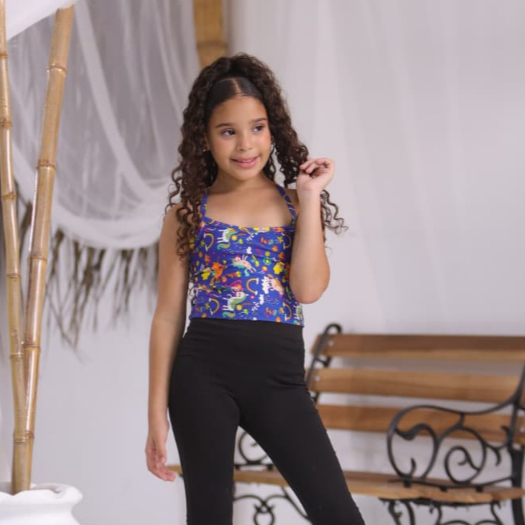 Crop Top Feminino Casual confortável   Alcinha Leve Confortável Verão Praia