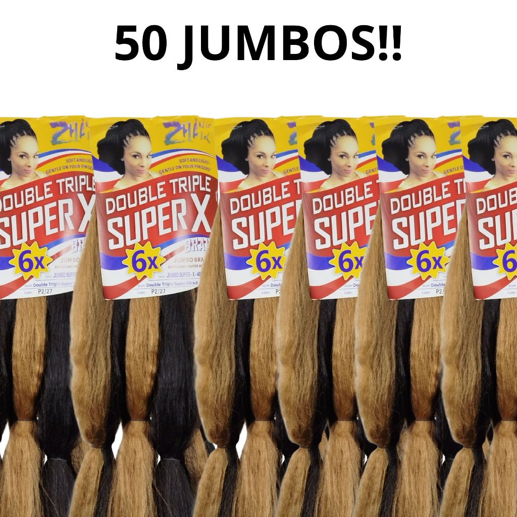 KIT 50 JUMBOS DA COR T1B/27/613 PARA TRANÇA BOX BRAID 400G COR P2/27