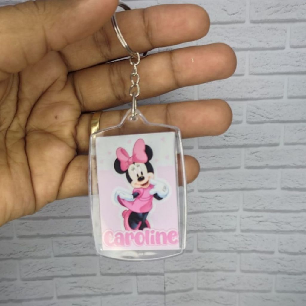 Chaveiro personalizado acrílico produzimos todos os temas  Minie  - aniversário eventos empreendedor