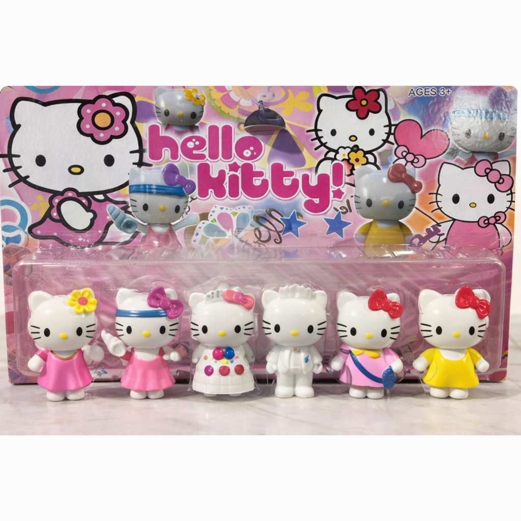 Hello Kitty Action Figure, Boneca Hello Kitty, Brinquedo Sanrio, Kit Colecionável Menina, Decoração Hello Kitty.