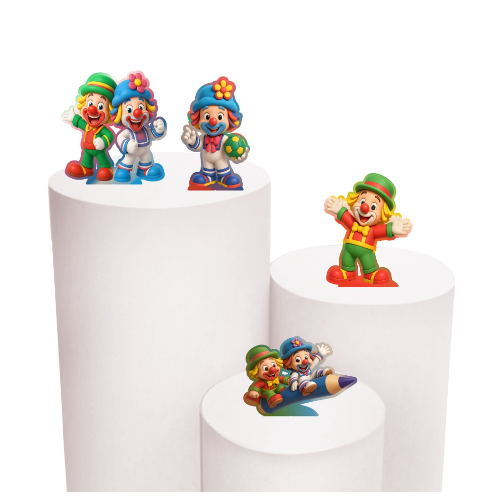 Kit de Display 4 de 20cm Totens para Decoração de Festa Patata Circo Patati  em MDF Cortado a Laser em Oferta na Shopee
