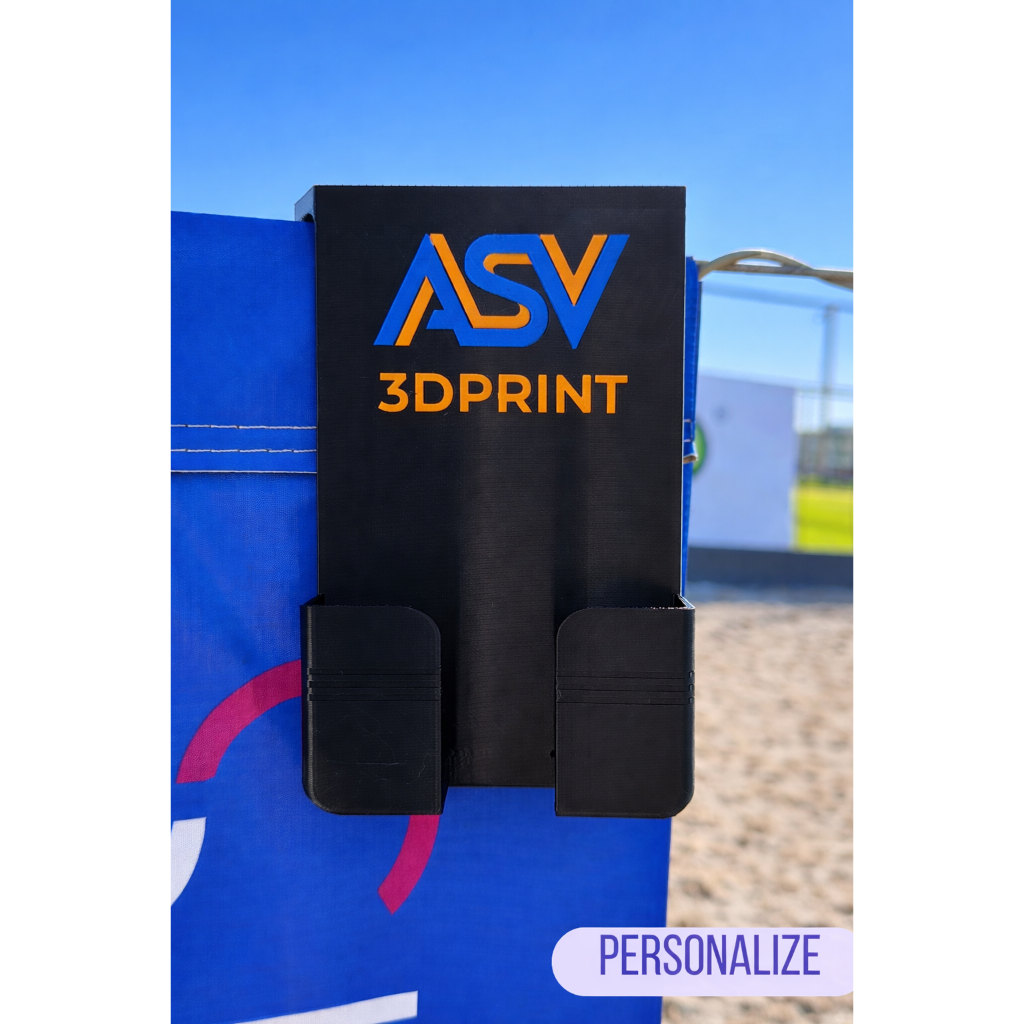 Suporte Duplo de Celular Para Rede Personalizado - Tênis / Beach Tennis / Vôlei de Praia/ Padel