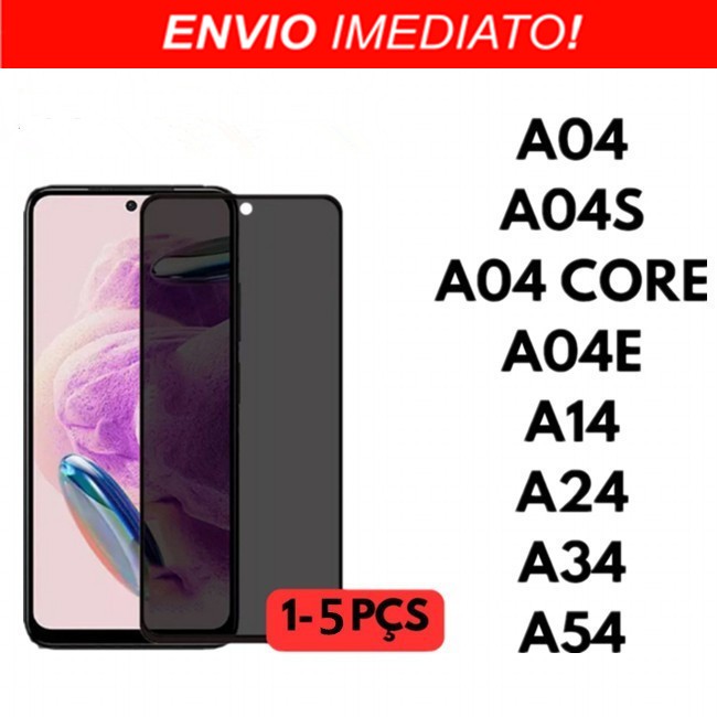 Película De Privacidade 3D Vidro Anti Spy Para Samsung A04 A04S A04 CORE A04E A14 A24 A34 A54