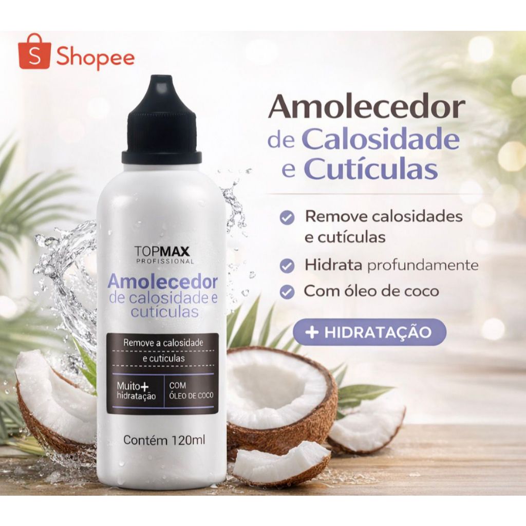 Amolecedor (amaciante) de calosidade e cuticulas TOPMAX Profissional 120ml