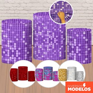 Capa Cilindro Festa Efeito Lantejoula Trio Veste Fácil em Tecido com Elástico - Diversos Modelos em Oferta na Shopee