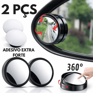 Kit 2 Espelho Retrovisor Ajustável Anti Ponto Cego 360 Graus Carro Moto Convexo Segurança Estacionar em Oferta na Shopee