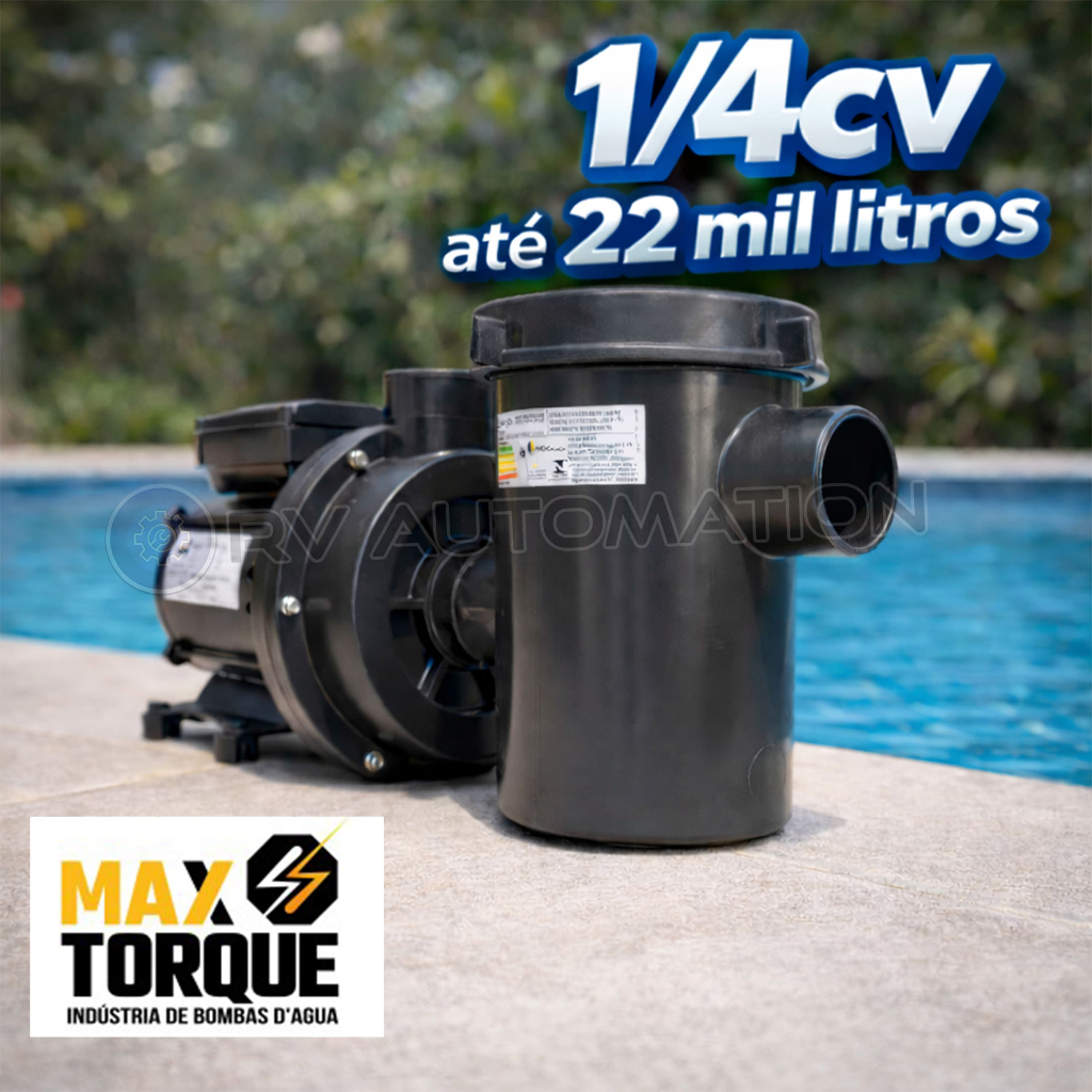 Motobomba Bomba Para Piscina 1/4hp 127v 220v Mono Maxtorque Silenciosa