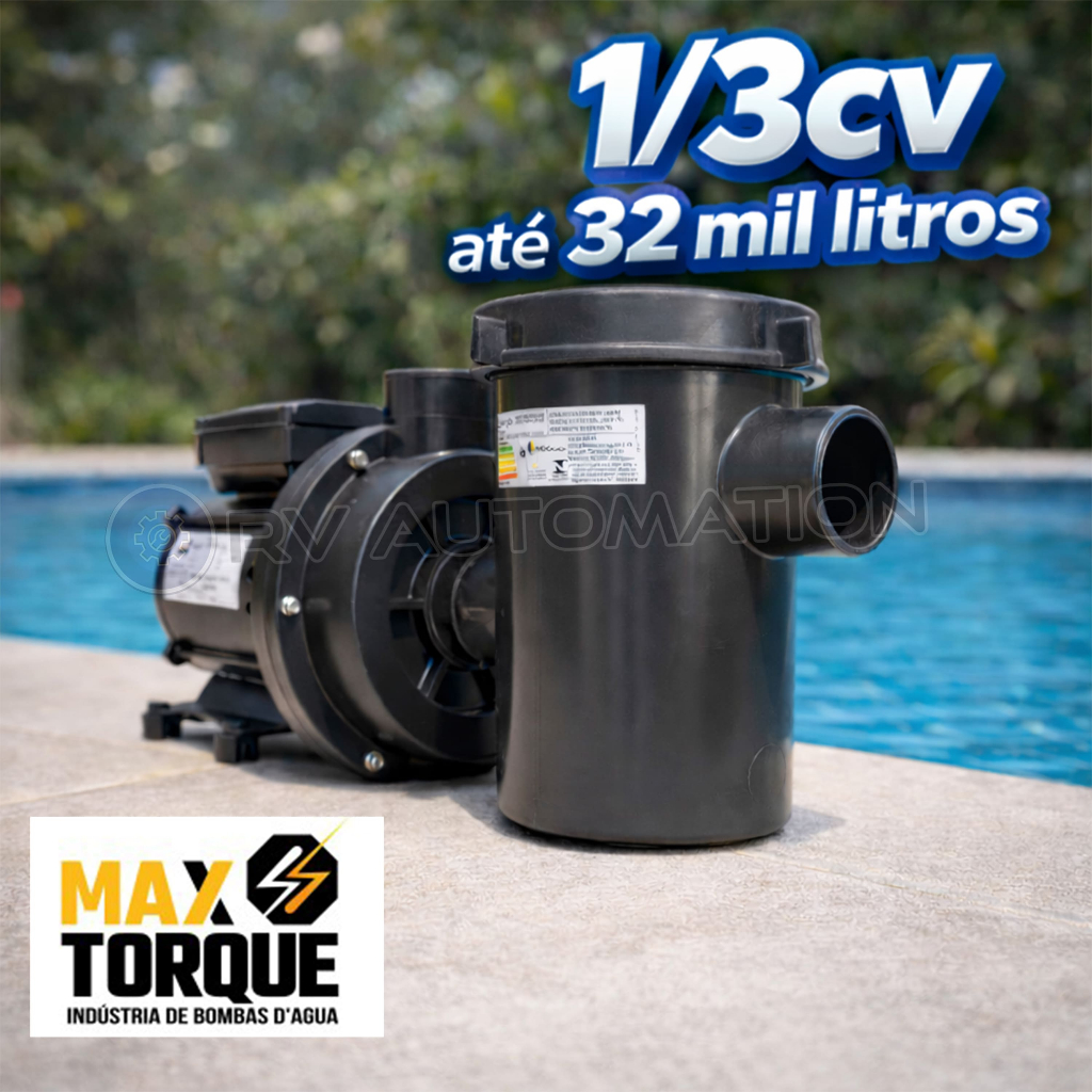 Motobomba Bomba Para Piscina 1/3hp Mono 127v 220v Maxtorque Silenciosa em Oferta na Shopee