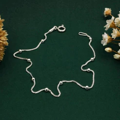 Pulseira Veneziana com Bolinhas em Prata 925 Legítima Feminina Clássica