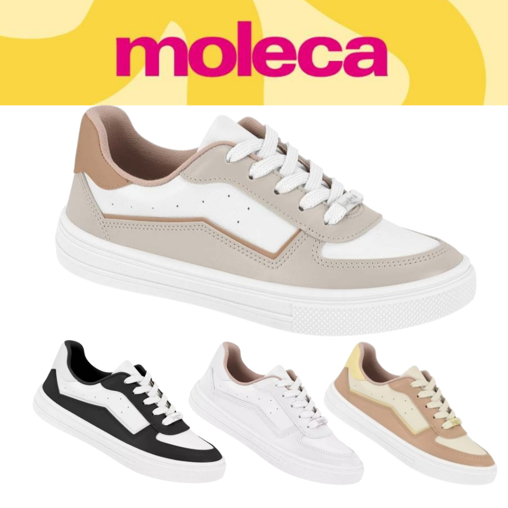 Tenis Moleca Cadarço Confort Casual em Oferta na Shopee