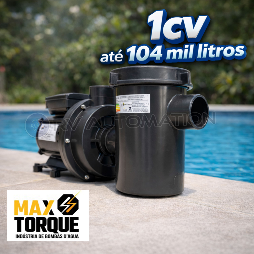 Motobomba Para Piscina 1 Cv Mono Maxtorque 127v/220v Com Pré Filtro