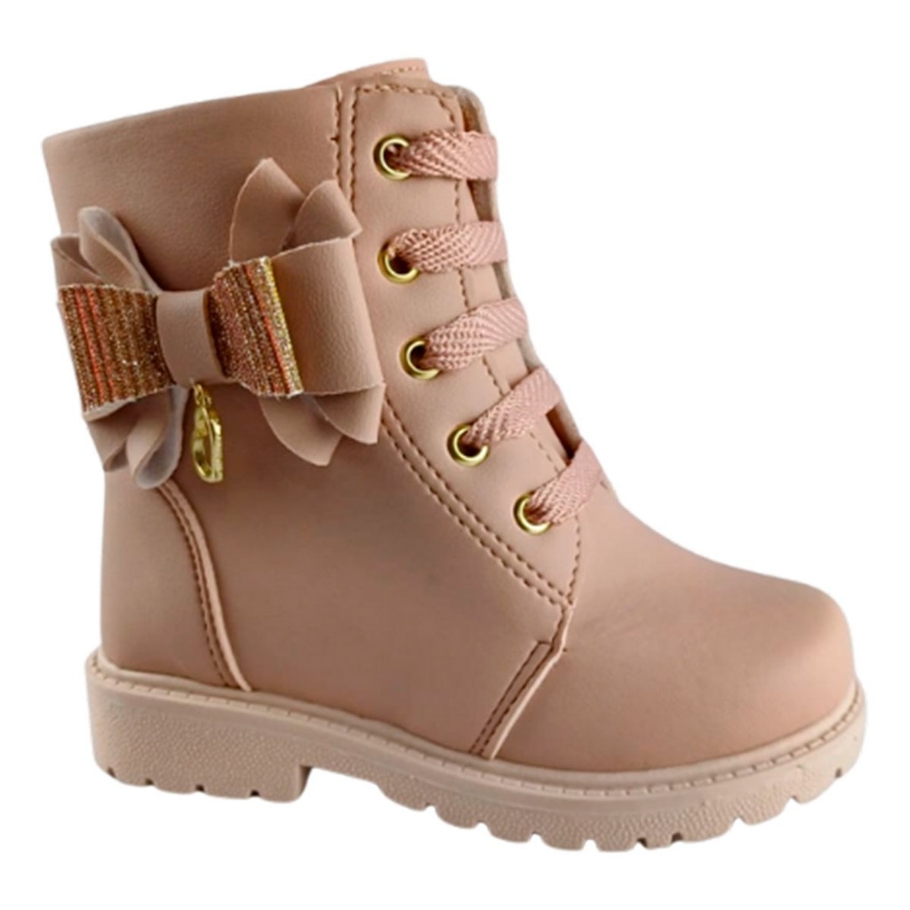 Coturno Infantil Nude com Laço e Pingente Conforto e Estilo para Todas as Ocasiões